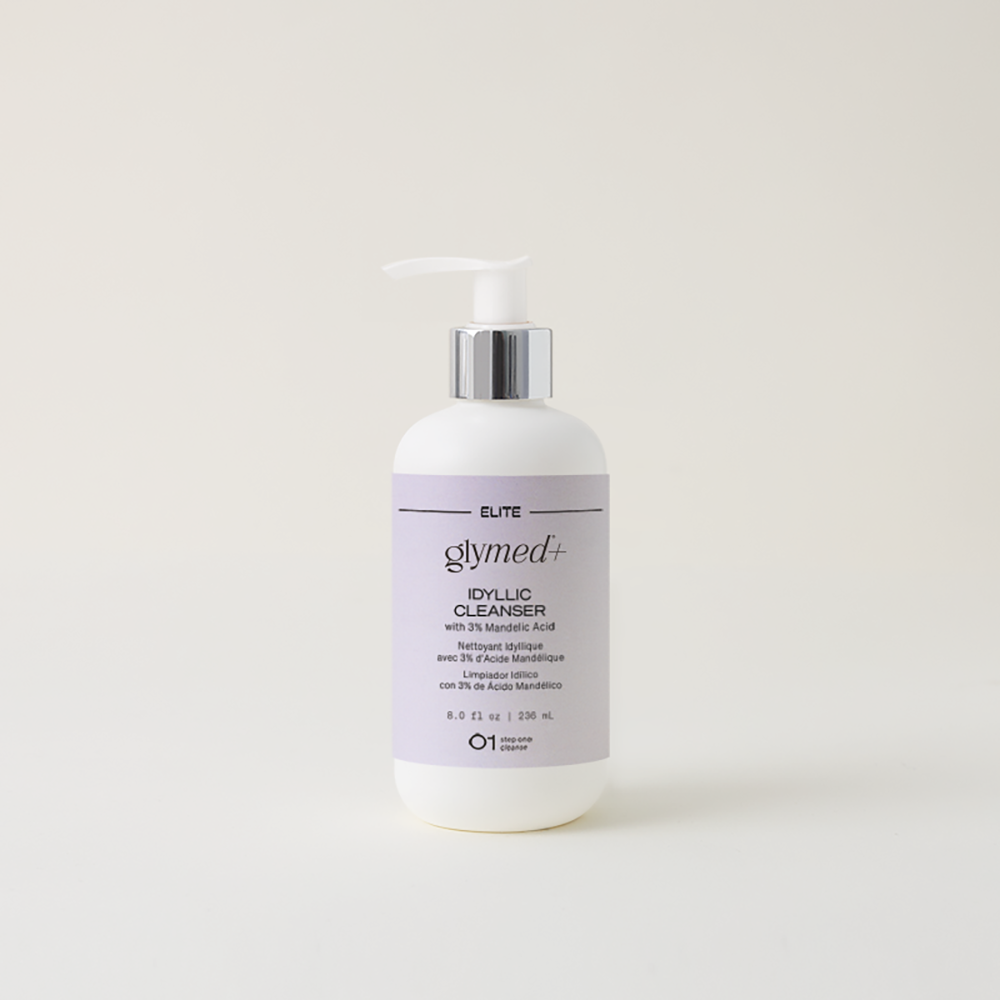 GlyMed Plus Idyllic Cleanser with 3% mandelic acid, a daily exfoliating acne and anti-aging cleanser