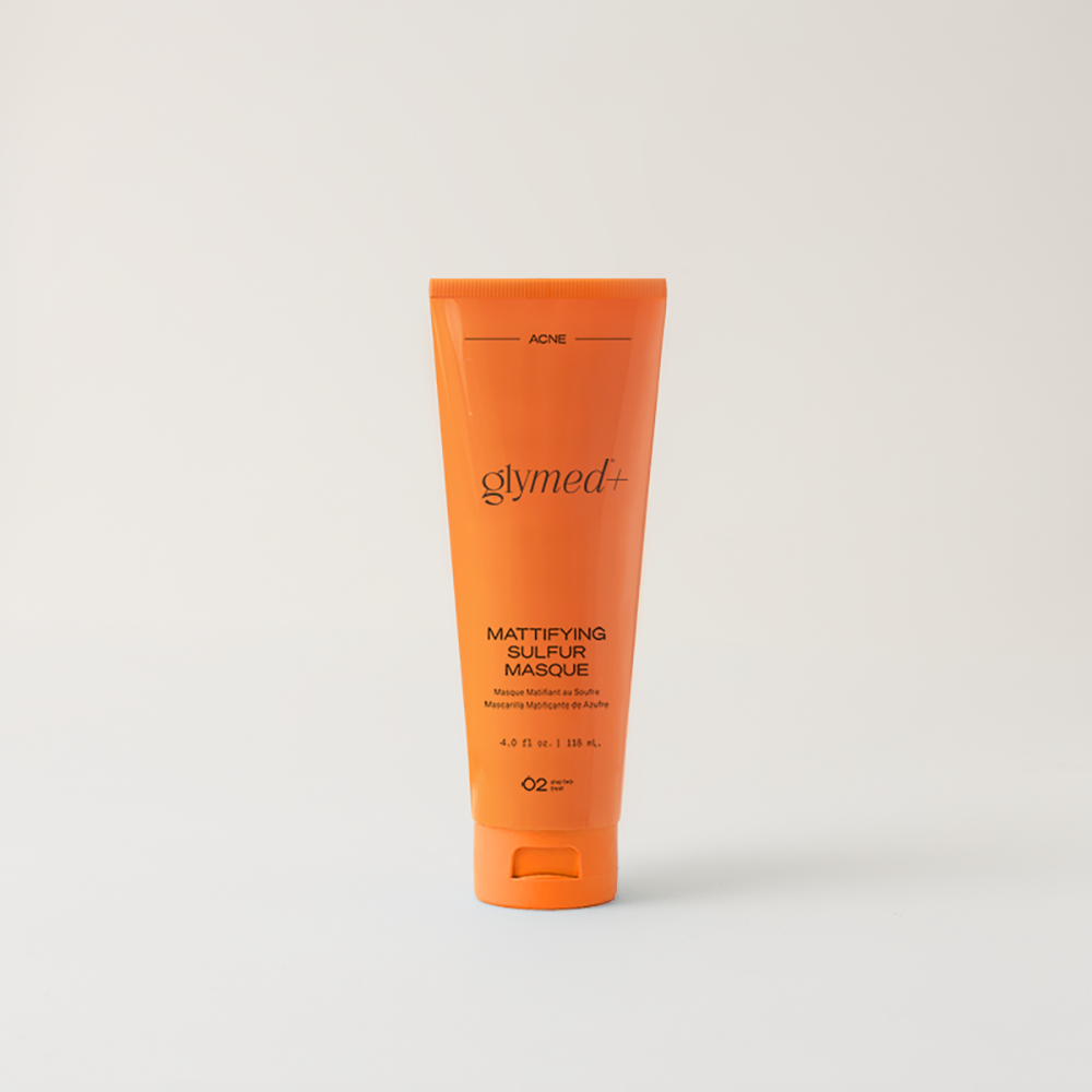 GlyMed Plus Mattifying Sulfur Masque, a clarifying sulfur mask for acne and oily, congested skin