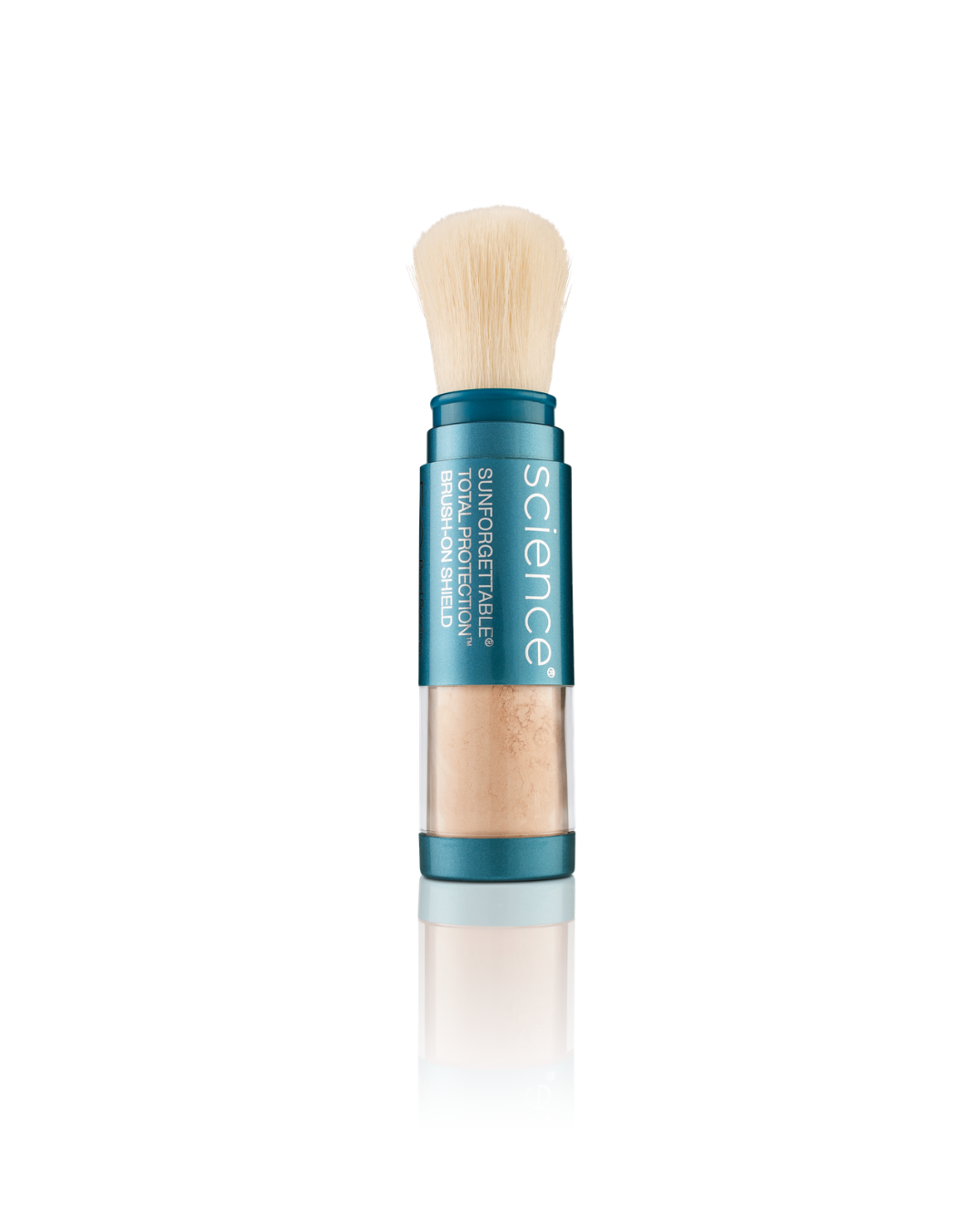 Colorescience Sunforgettable Brush-On Shield SPF 50, a mineral powder sunscreen for on-the-go reapplication