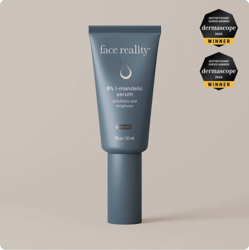 Face Reality 8% L-Mandelic Serum, a stronger exfoliating acne serum for clearer, refined skin