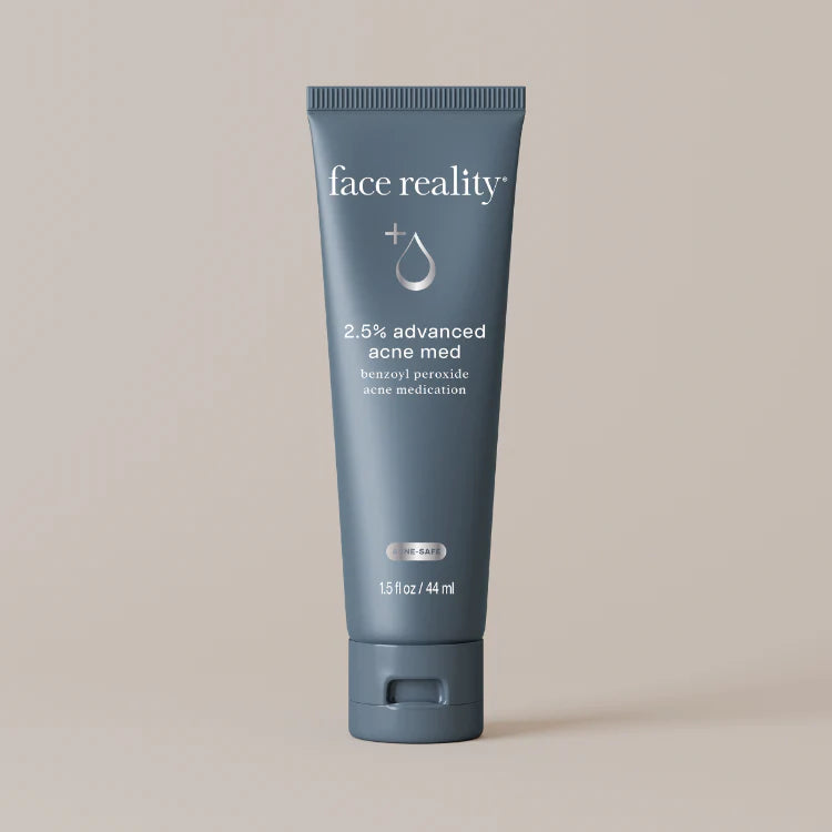 Face Reality Acne Med 2.5%, a gentle benzoyl peroxide spot treatment for daily blemish control