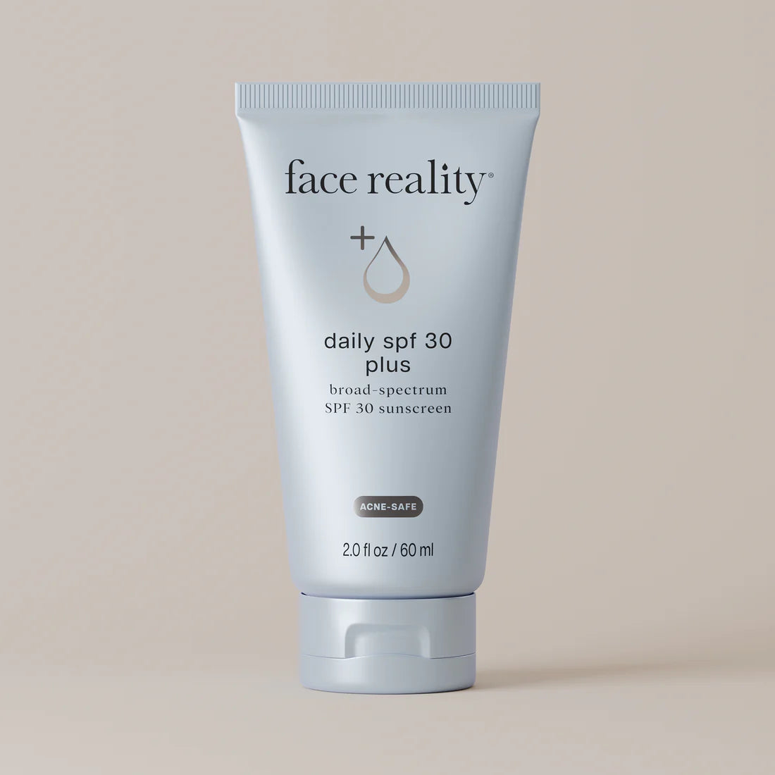 Face Reality Daily SPF 30 Plus, a lightweight acne-safe daily sunscreen for breakout-prone skin