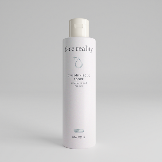 Face Reality Glycolic-Lactic Toner, a professional-strength AHA exfoliating toner for oily skin