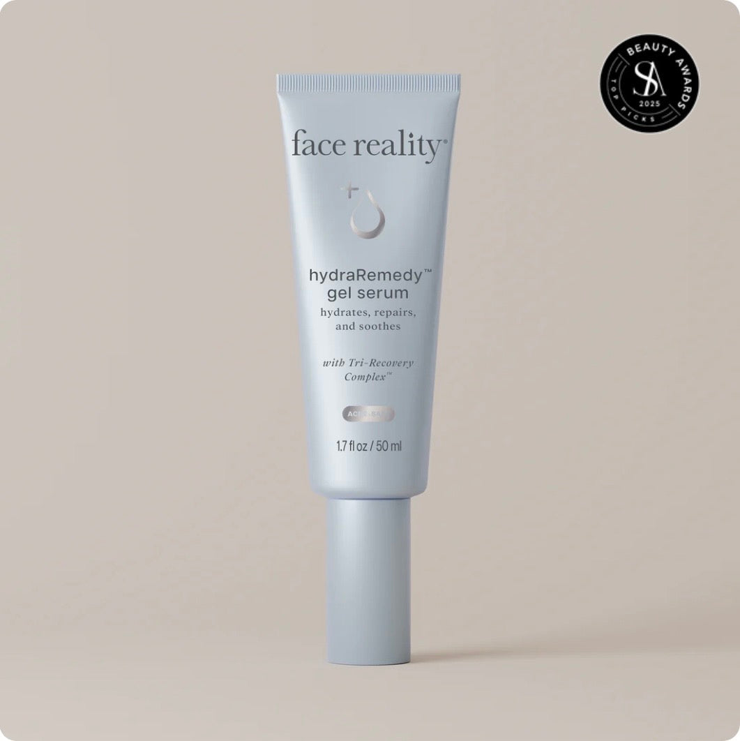 Face Reality Hydra-Remedy Gel, a calming hydrating gel serum for redness and sensitive skin