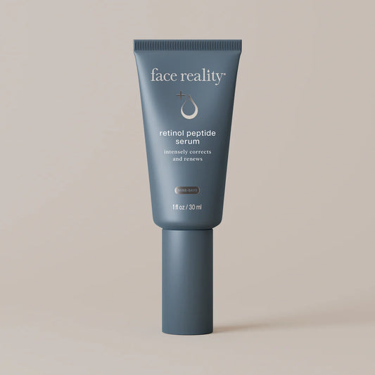 Face Reality Retinol Peptide Serum, an anti-aging retinol serum for firmness and skin texture