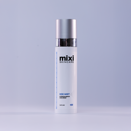 Mixi Mist Hypochlorous Acid Spray, a soothing facial mist for sensitive, acne-prone skin